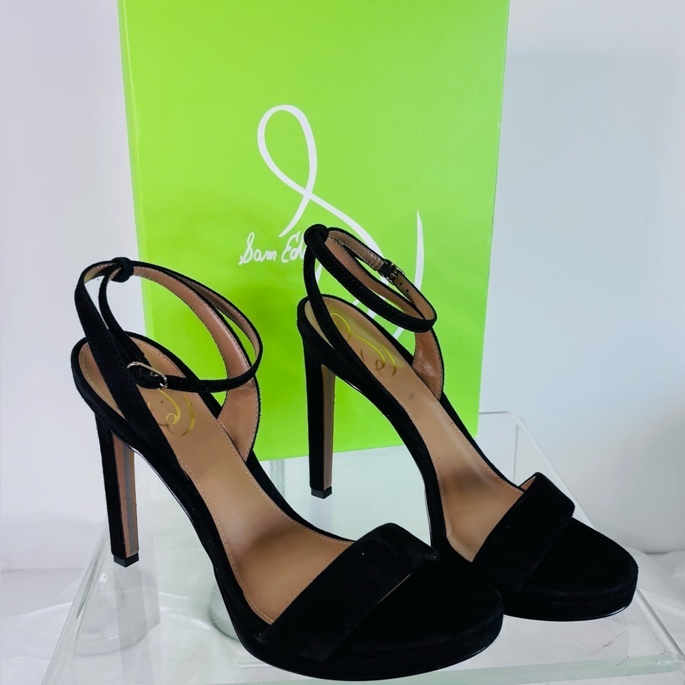 Sam Edelman Womens Jade Suede Ankle Strap Heels